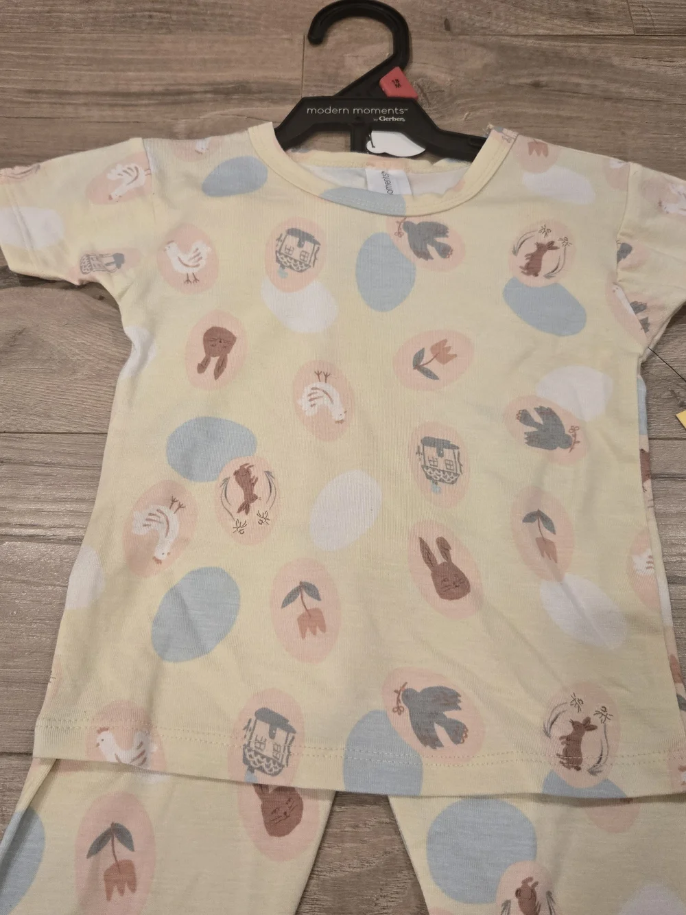 NWT Gerber Yellow Baby Spring Pajama Set Neutral Size 18M